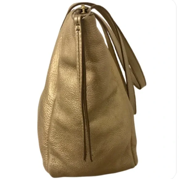 Fossil Sydney Shopper Metallic Gold Pebbled Leather Tote - Picture 3 of 9